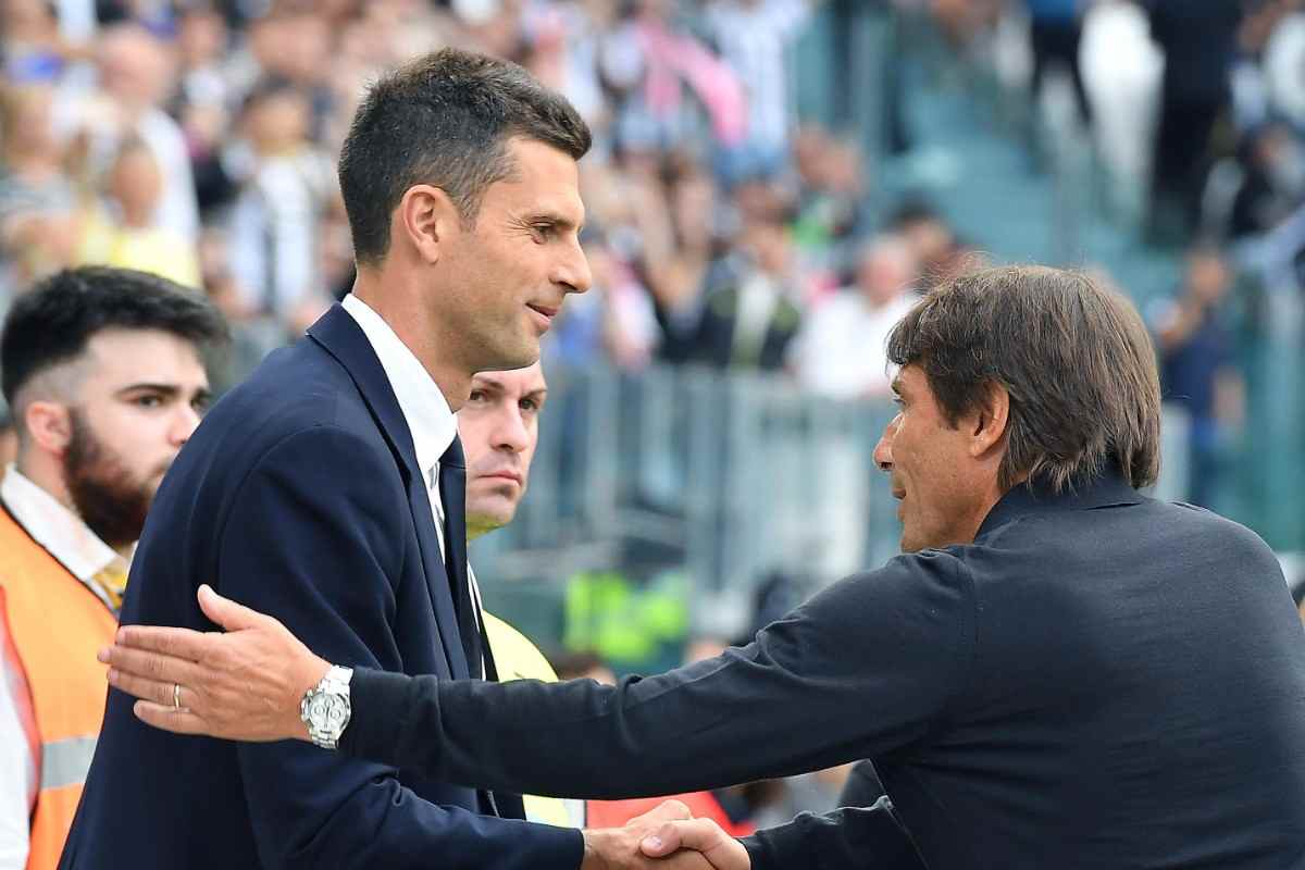 Conte e Thiago Motta si salutano