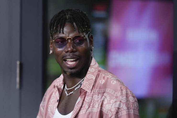 Paul Pogba ospite di una trasmissione televisiva 