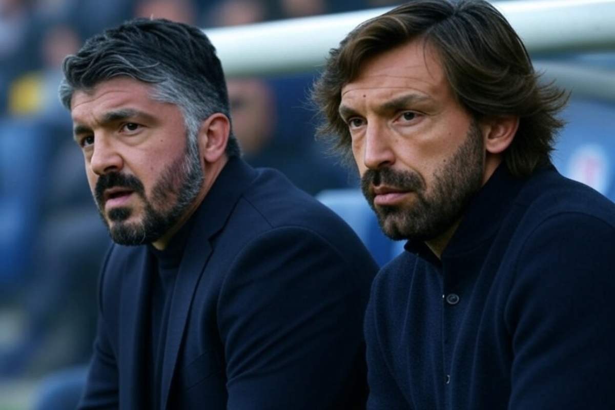 Gattuso e Pirlo in panchina