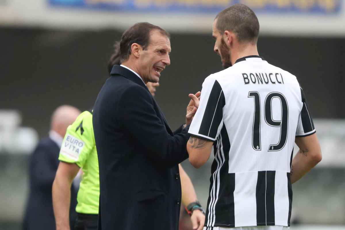 Allegri e Bonucci alla Juve